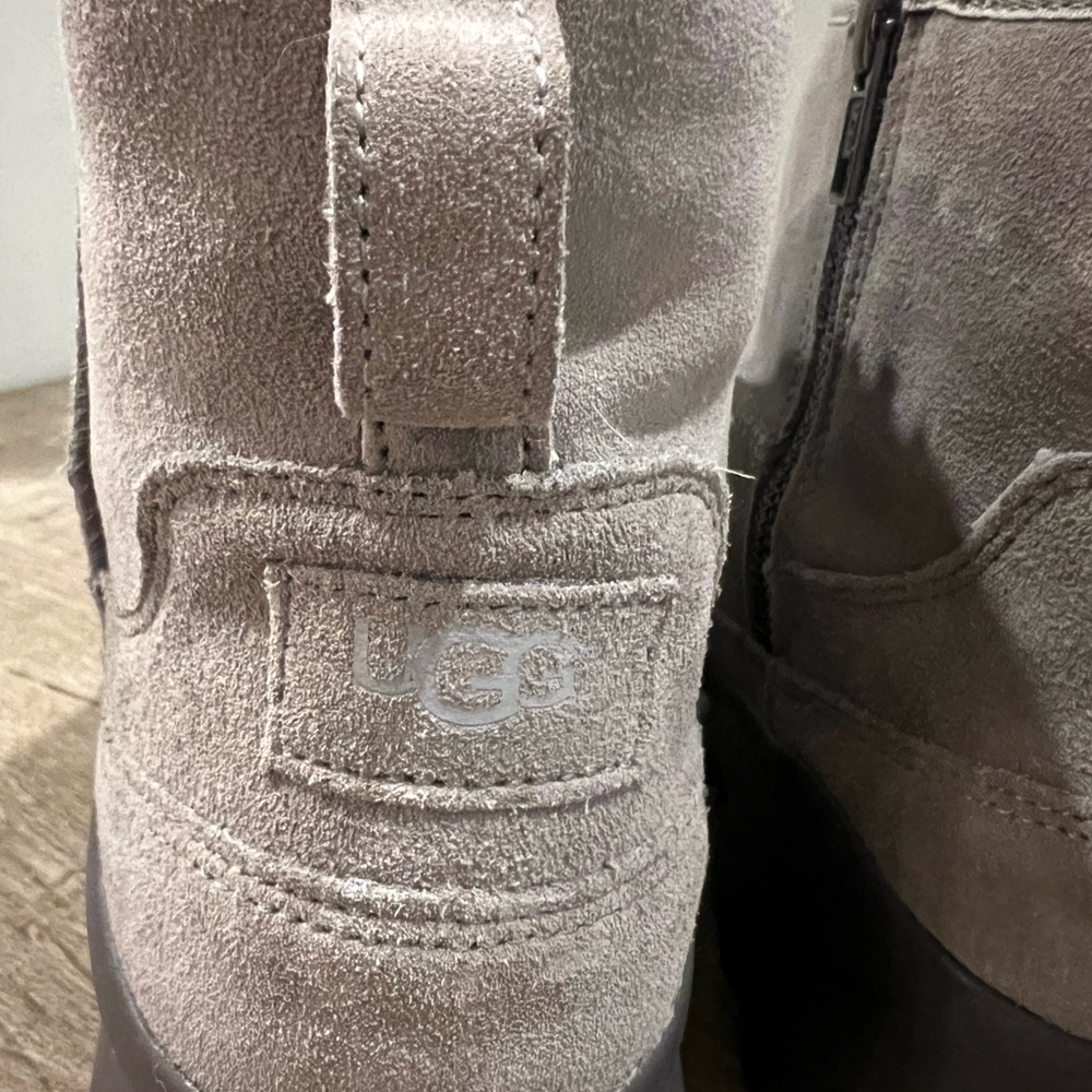 Ugg Gray Short Shearling Lined Boots - image 5
